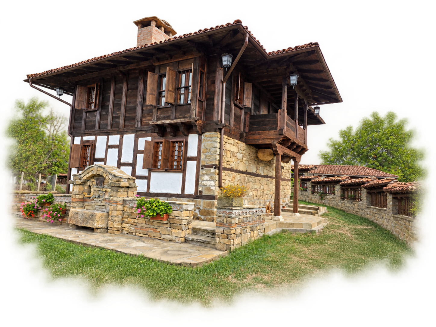 The Baevtsi Ethnographic Museum house seen from the courtyard